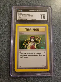 Erika Holo Rare 2000 WOTC Pokemon Card 16/132 Gym Set CGC 10 GEM MINT - Image 1