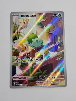 Pokemon TCG Stellar Crown Bulbasaur Holo Rare Card 143/142 Sv07 IR - Image 1