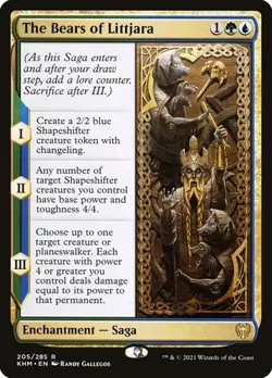 1x The Bears of Littjara NM Eng MTG - Kaldheim - Image 1