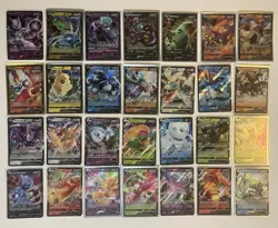 Pokemon V Mewtwo Garbodor Rayquazza ULTRA RARE Tyranitar Morpeko 28 Card LOT - Image 1