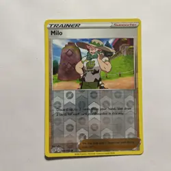 Milo 161/192 Reverse Holo Rebel Clash Pokemon TCG Card - Image 1