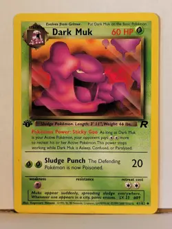 Dark Muk Team Rocket 1st First Edition 41/82 41 Pokemon 2000 - Image 1