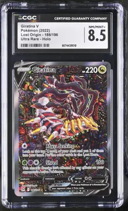 Pokemon Giratina V 186 Alt Art Lost Origin Full Art CGC 8.5 - Image 1