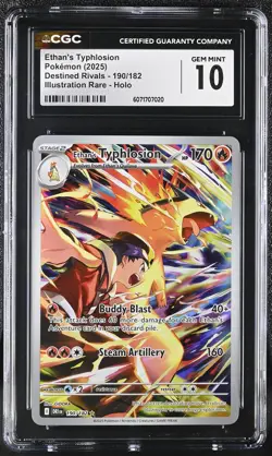 Pokemon Destined Rivals Ethan's Typhlosion - 190/182 Graded CGC GEM MINT 10 - Image 1