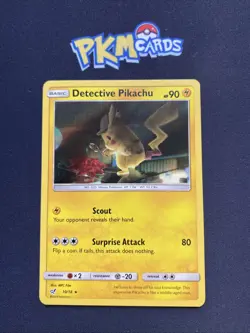 Pokemon TCG Detective Pikachu 10/18 Holo Rare LP. - Image 1