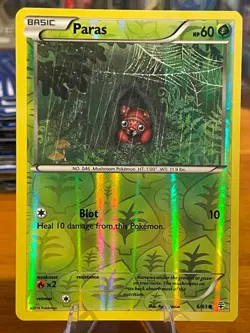 2016 Pokemon XY Generations Paras 6/83 Reverse Holo Common MP - Image 1