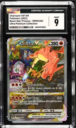 Pokemon TCG Charizard VSTAR SWSH262 Holo Black Star Promo - CGC 9 - Image 1