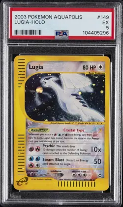 2003 POKEMON AQUAPOLIS #149 LUGIA-HOLO PSA 5 - Image 1