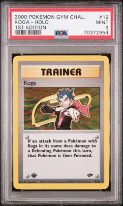 2000 POKEMON GYM CHALLENGE 1ST ED #19 KOGA-HOLO PSA 9 - Image 1