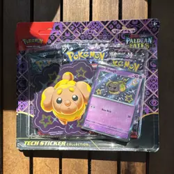 LOT OF TWO Pokemon Paldean Fates Tech Sticker 3 Booster Pack Blister- Fidough - Image 3