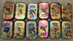 12 X Empty Pokemon 151 Mini Tins with counters - Image 1
