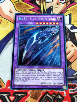 Red-Eyes Black Dragon Sword drl2-en012 1st Edition (VLP) Secret Rare Yu-Gi-Oh! - Image 1