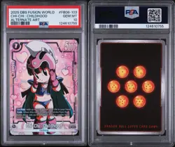 Dragonball Super Card Game Chi-Chi Childhood SR Alt Art FB06-103 PSA 10 - Image 3