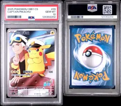 CAPTAIN PIKACHU Pokemon Card CBB1C 0709/09 Chinese Gem Pack Full Art PSA 10 - Image 2