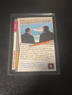 1996 X-Files CCG Premiere, Counterintelligence Measures Trading Card ULTRA RARE - Image 1