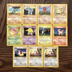 Pokemon Base Set SHADOWLESS Lot Of 11 Cards (1999) NM - Image 1
