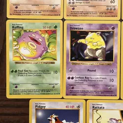 Pokemon Base Set SHADOWLESS Lot Of 11 Cards (1999) NM - Image 5