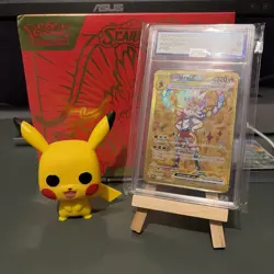 AGS 9 MINT Cinderace Ex SVP163 SVP 163 Gold FULL ART HOLO PROMO Pokemon Card - Image 1