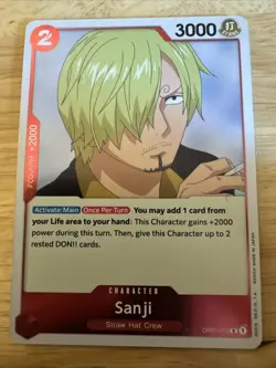 Sanji OP01-013 R Rare One Piece Card TCG Romance Dawn English - Image 1