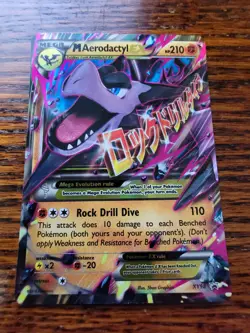 Mega M Aerodactyl EX Pokemon Card Holo Ultra Rare XY98 Black Star Promo - MP* - Image 1