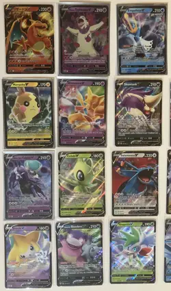 Pokemon V CHARIZARD Leafeon Celebi ULTRA RARE Tyranitar Glaceon 24 Card LOT - Image 3