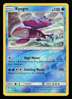 Kyogre 53/236 Reverse Holo Rare Cosmic Eclipse Pokemon Card - Image 1