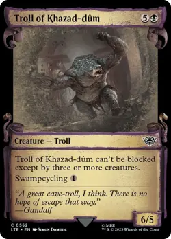 Troll of Khazad-dum 562 LTR MTG Foil Black Common Troll Swampcycling Creature EN - Image 1