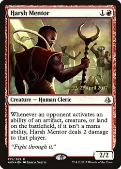 Harsh Mentor - Foil Prerelease Promo Amonkhet NM MTG - Image 1