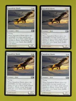 Squadron Hawk x4 Magic 2011 M11 4x Playset Magic the Gathering MTG - Image 1