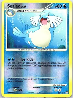 Sealeo 62/123 Reverse Holo Mysterious Treasures - Pokemon Card - LP - Image 1