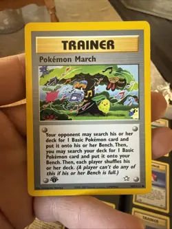 Pokemon TCG WOTC 1st Edition Neo Genesis Pokemon March 102/111 Common LP/NM - Image 1