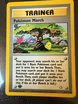 Pokemon TCG WOTC 1st Edition Neo Genesis Pokemon March 102/111 Common LP/NM - Image 2