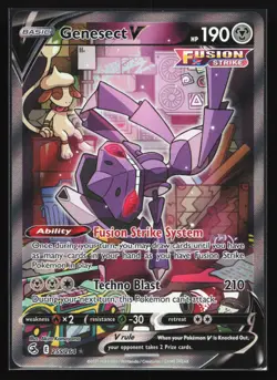 Pokemon Genesect V 255/264 Alternate Art Fusion Strike Ultra Rare Holo NM - Image 1