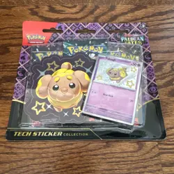 Pokemon TCG Paldean Fates Tech Sticker Collection - Fidough NEW SEALED 3 Packs - Image 1