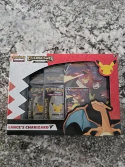 Pokemon TCG Celebrations Collection Lance's Charizard V Box 820650101625 - Image 1