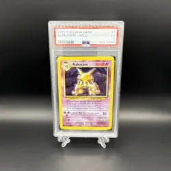 1999 POKEMON BASE SET UNLIMITED #1 ALAKAZAM-HOLO PSA 5 - Image 1
