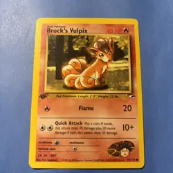 Pokemon TCG- Brock's Vulpix 073/132 Gym Heroes - 1st Edition - WOTC 2001 - Image 1
