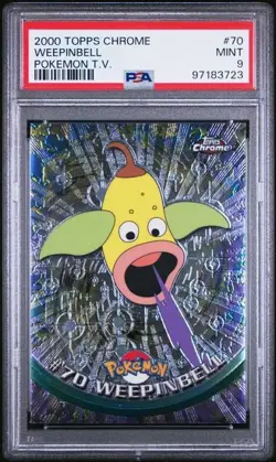 2000 Topps Chrome Pokemon HOLO #70 WEEPINBELL PSA 9 - Image 1