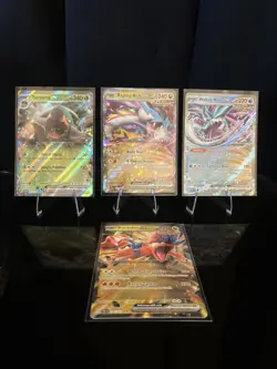 Pokemon TCG Temporal Forces Ex Lot of 4- NM Raging Bolt, Walking Wake, Torterra - Image 1