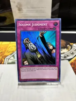 Yu-Gi-Oh! Solemn Judgment 1st Ed. SESL-EN045 Super Rare NM/LP x1 - Image 1