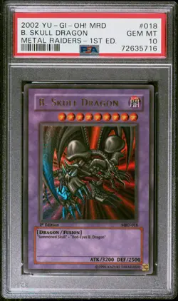 2002 YU-GI-OH! MRD-METAL RAIDERS 1ST ED #018 B. SKULL DRAGON PSA 10 - Image 1