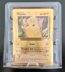 Pair Pokemon TCG Celebrations Gold Metal Cards Pikachu 58/102 & Charizard 4/102 - Image 4