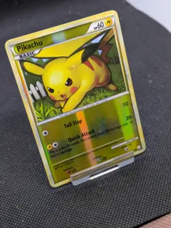 Pikachu 78/123 HeartGold & SoulSilver Reverse Holo Common Pokemon Card LP/Played - Image 2