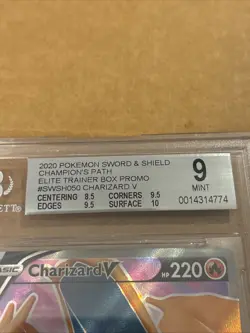Charizard SWSH050 Champions Path Promo BGS 9 MINT Pokemon Card - Image 2