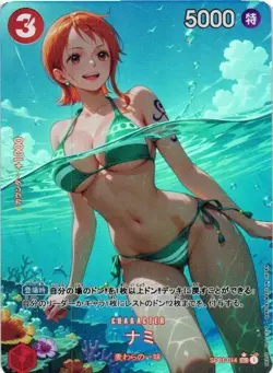 NAMI ONE PIECE Holographic Custom Art Goddess Story Collectible Card - Image 1