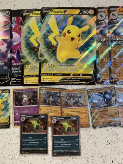 Lot of Jumbo Pokemon Card Lot of 6 and Promos Pikachu V - Image 3