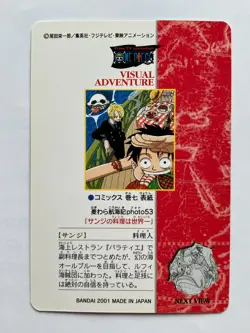 Luffy Sanji ONE PIECE Visual Adventure Cards TCG Japanese Anime 2001 #89 [AI] - Image 4