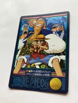 Luffy ONE PIECE Visual Adventure Holo Rare Card TCG Japanese 2000 Vintage #21 AI - Image 5