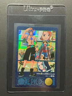 Ace ONE PIECE Visual Adventure Holo Rare Cards TCG Japanese 2001 Vintage #144 AI - Image 1