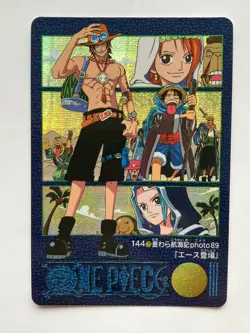 Ace ONE PIECE Visual Adventure Holo Rare Cards TCG Japanese 2001 Vintage #144 AI - Image 2